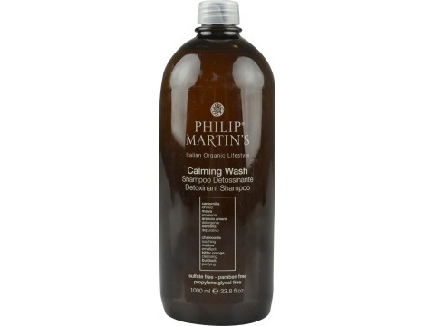 Philip Martin`s raminamasis, detoksikuojantis plaukų šampūnas Calming Wash, mažina pleiskanas ir riebalų perteklių 1000ml
